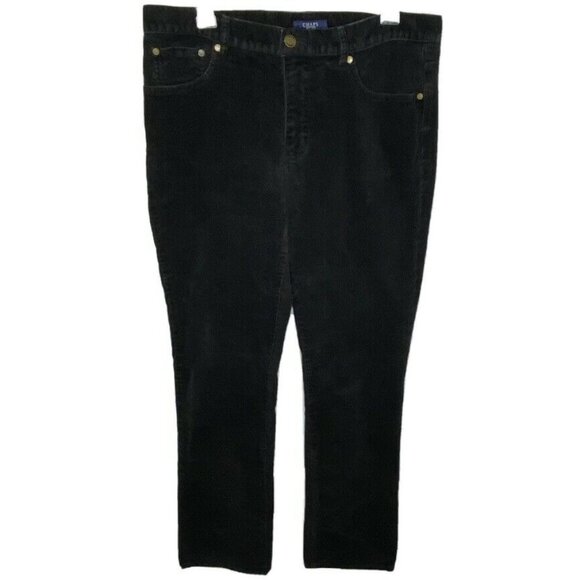 CHAPS Women’s Corduroy Pants 12 Black - Picture 1 of 9